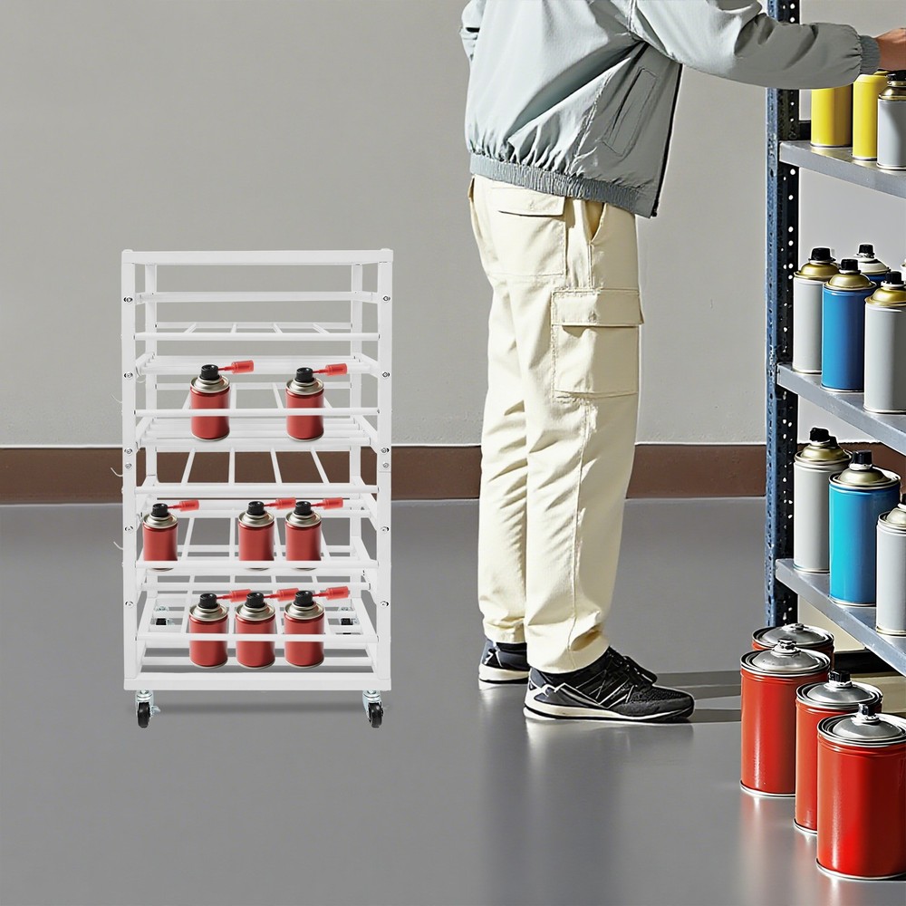 Paint Organizer Storage Rack Paints Storage Cart Rolling Paint Bottle Organizer