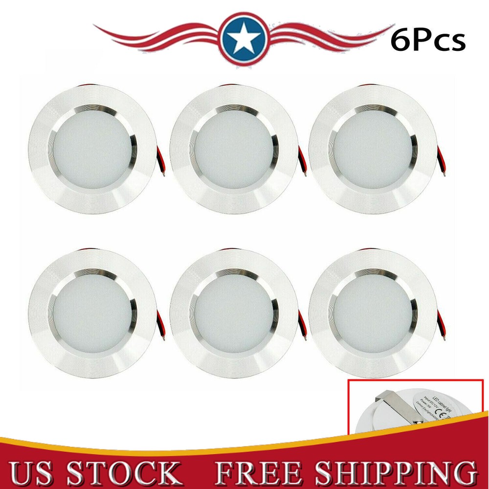 For RV Camper Interior Cool White 6400K 12V LED Lights Recessed Ceiling light