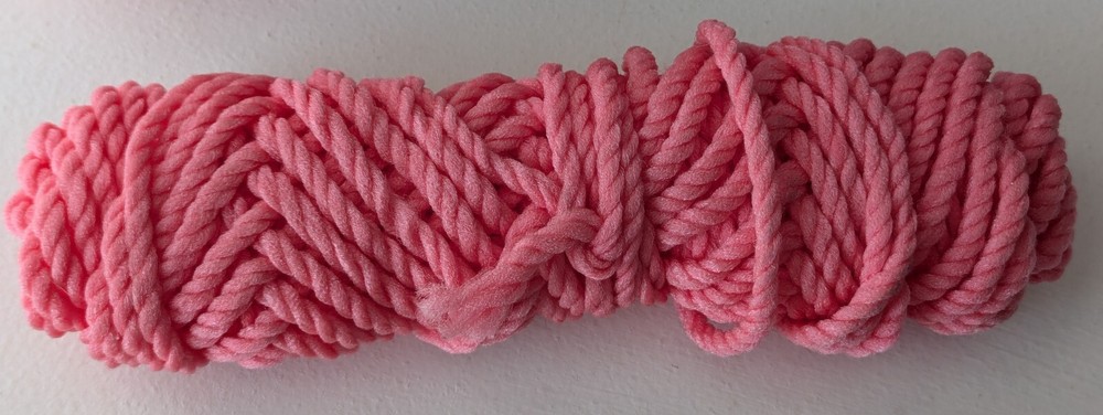 ACS Industries 6mm PINK Poly-olefin TWISTED Macrame Cord