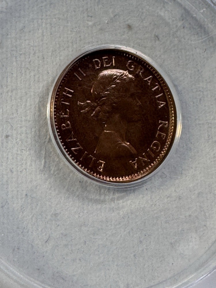 1961 Canada 1 Cent Proof Like Graded MS 66 RD by ANACS