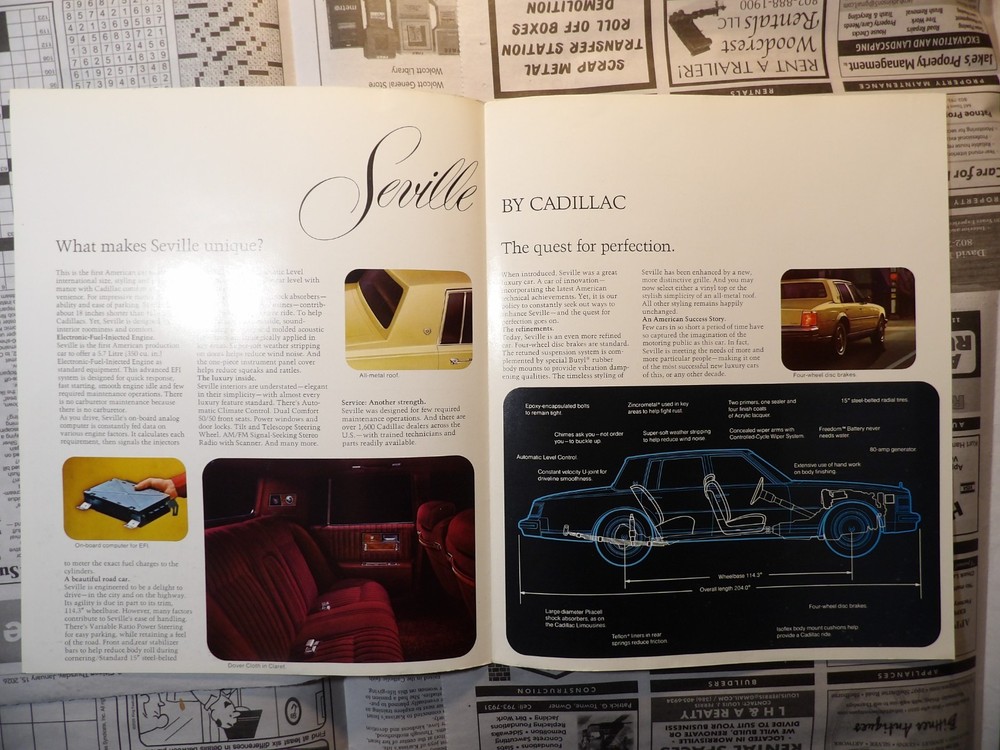 Cadillac Seville Brochure