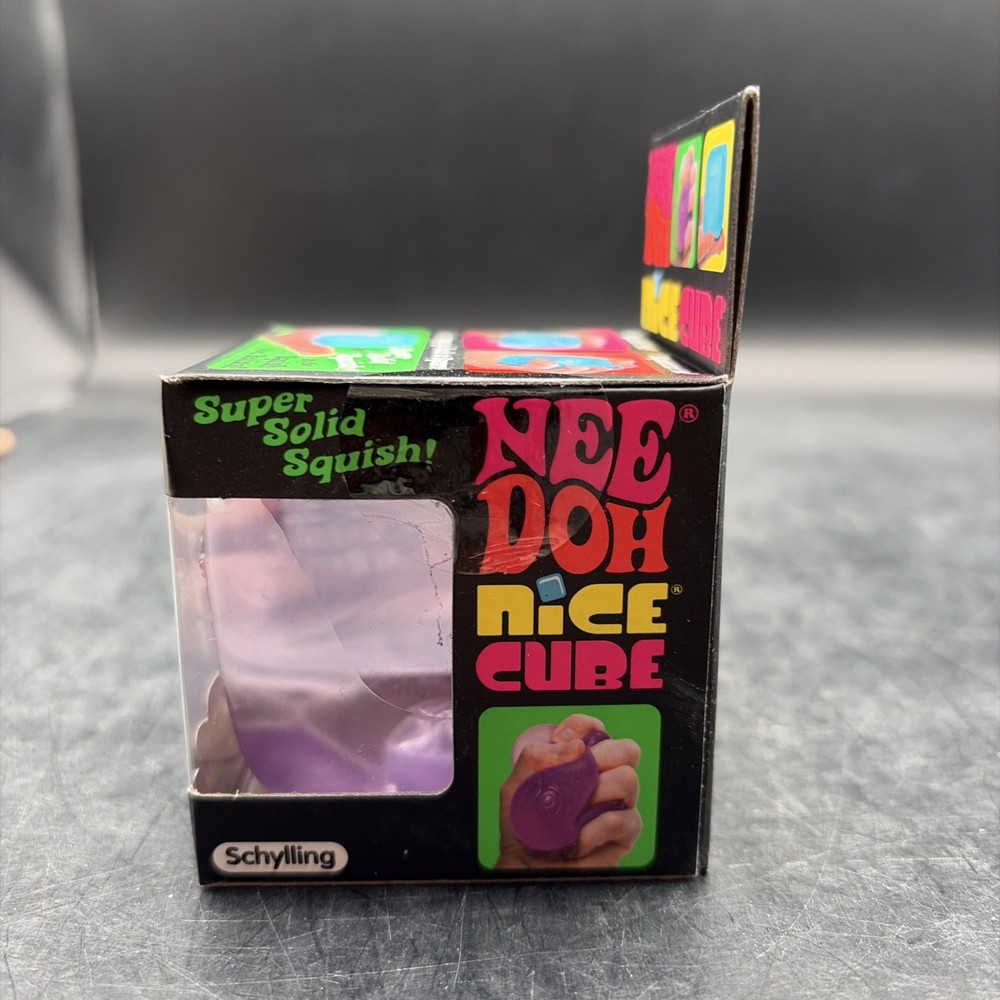 Nee Doh Nice Cube - Super Solid Squish! (Purple) - Brand New/Factory Sealed!