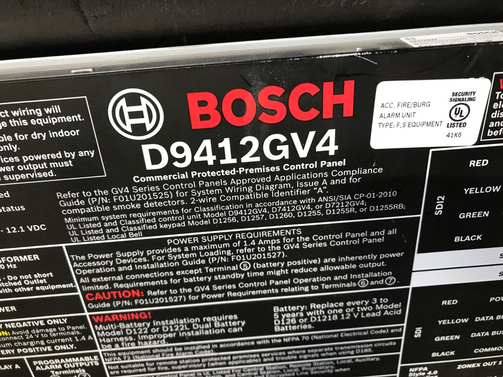 Bosch D9412GV4 GV4 Alarm Control Panel - *