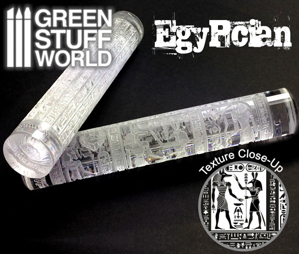 Rolling Pin - EGYPTIAN Texture - Roller with hieroglyphs - Egypt khemri bases.