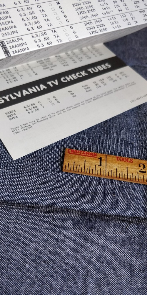 1959 Sylvania ~ Television Tube Selector Guide