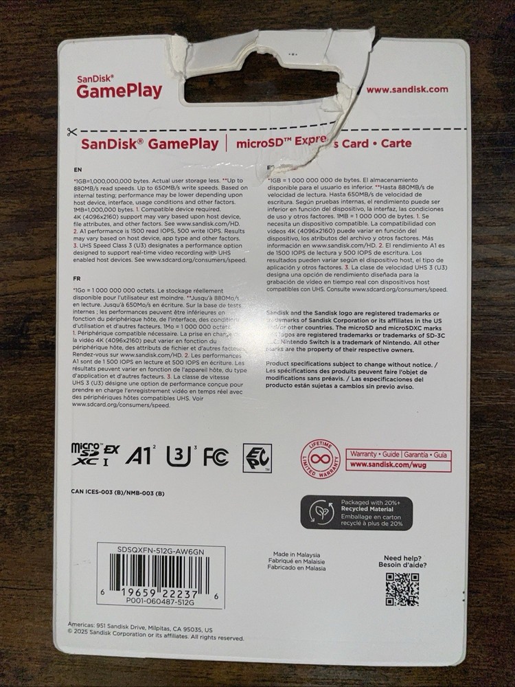SanDisk 512GB Micro SD microSDXC Memory Card Nintendo Switch Pokemon Gengar