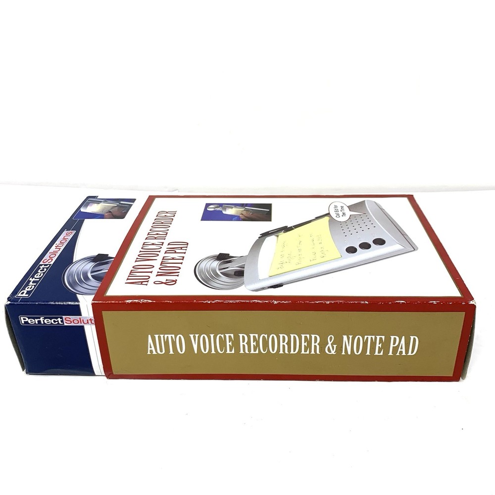 Perfect Solutions Auto Voice Recorder & Notepad PS1899UV New