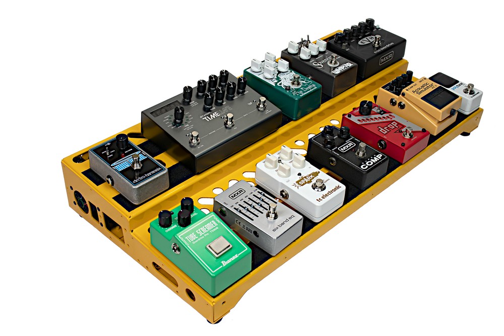 Accel XTA25 Pro Tier Guitar Effects Pedal Board (Yellow) without Case