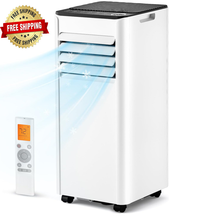 Aire acondicionado portatil 8000 BTU 3 en 1, Up to 350 Sq. Ft con control remoto
