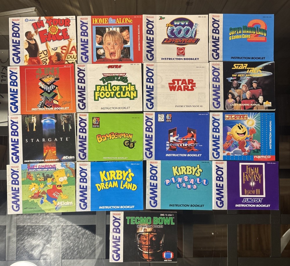 Gameboy Manuals You Choose !!