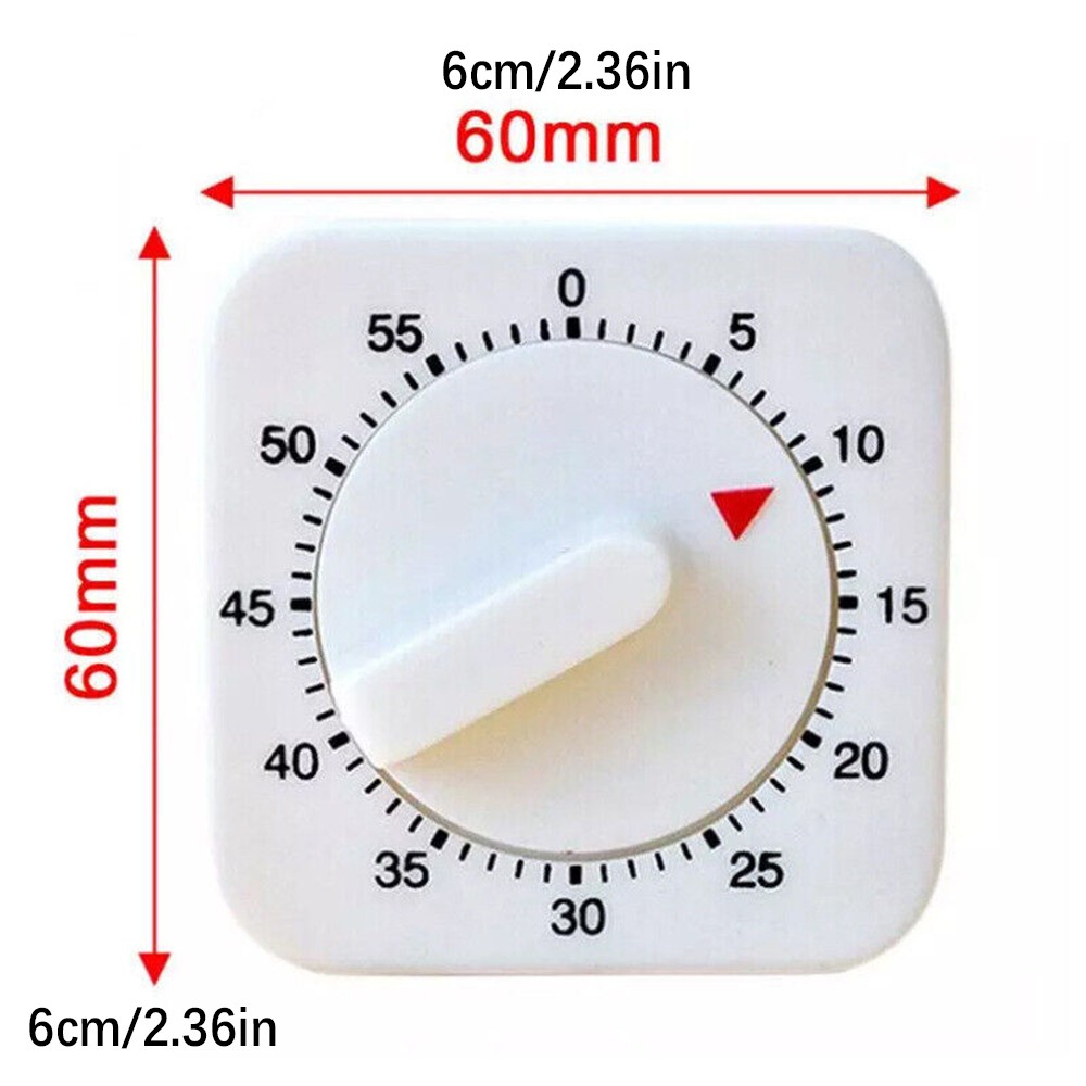 Mechanical Kitchen Timer Game Count Down Counter 60Min Alarm Cooking Tool