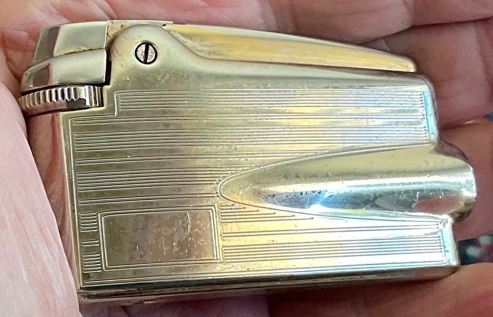 Vintage Golden Ronson Premier Lighter / Working.