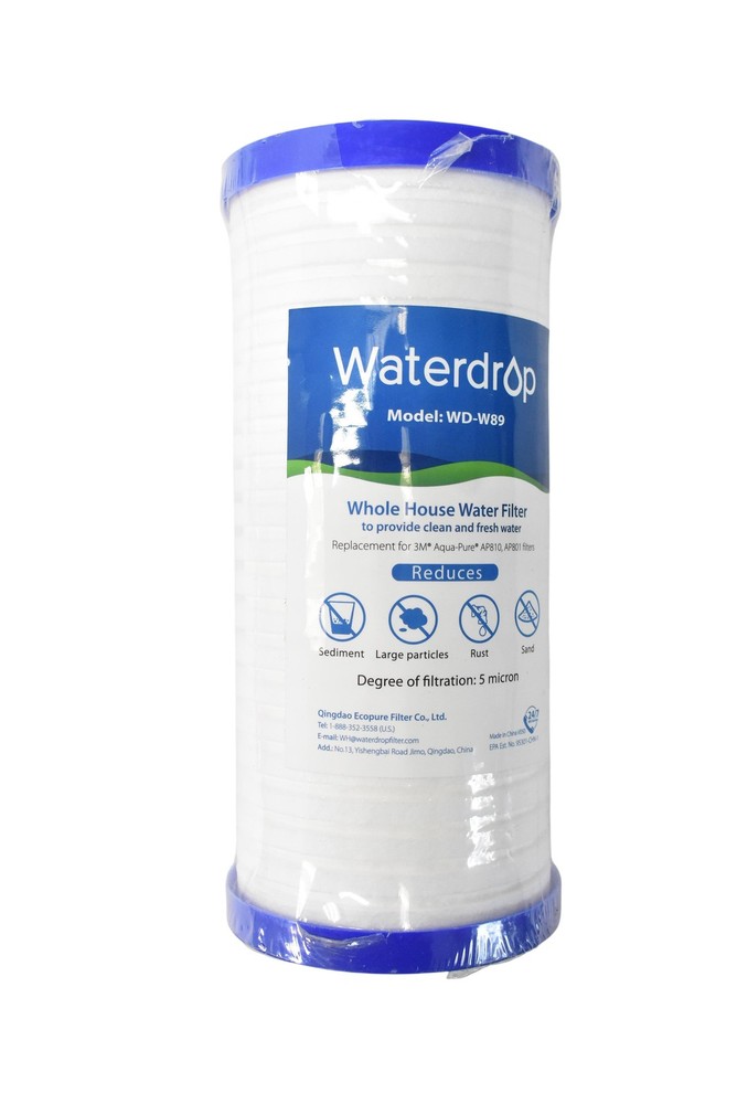 Waterdrop WD-W89 Whole House Water Filter White For 3M Aqua-Pure AP810 AP801