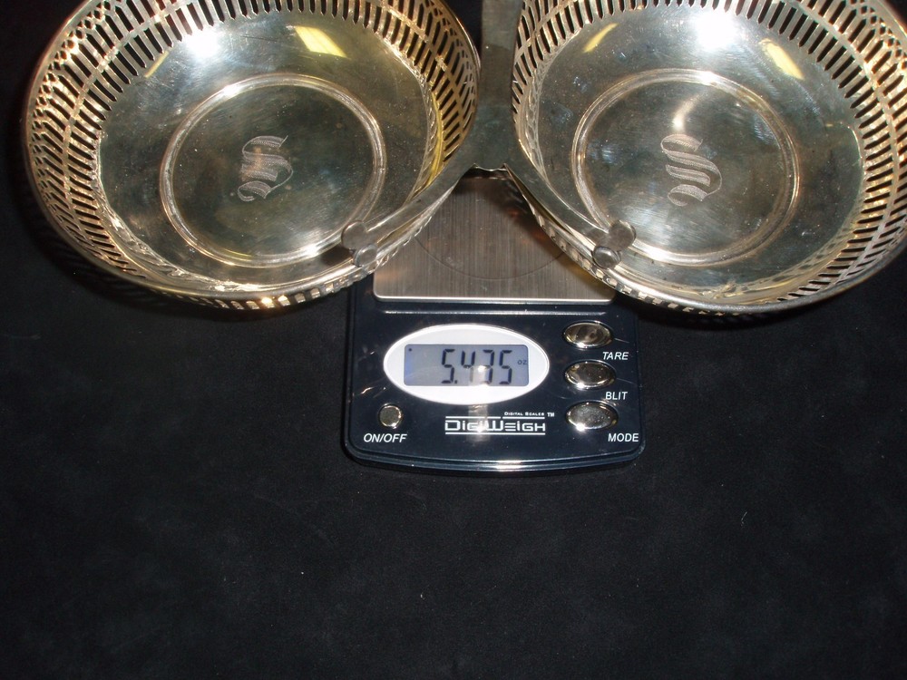 STERLING SILVER DOUBLE CANDY DISH