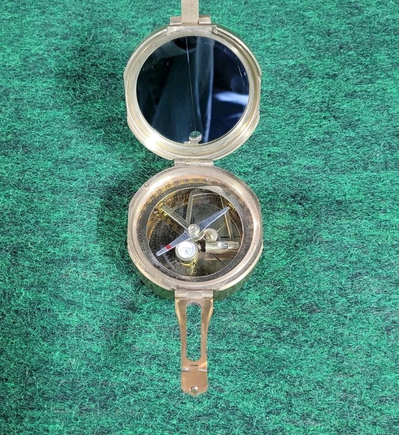 Natural Sine India Solid Brass Compass Ship Naval Nautical