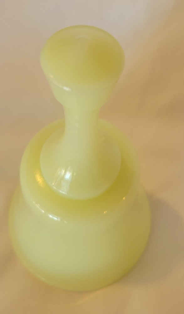 Fenton Uranium Glass Bell Glows 7" HTF