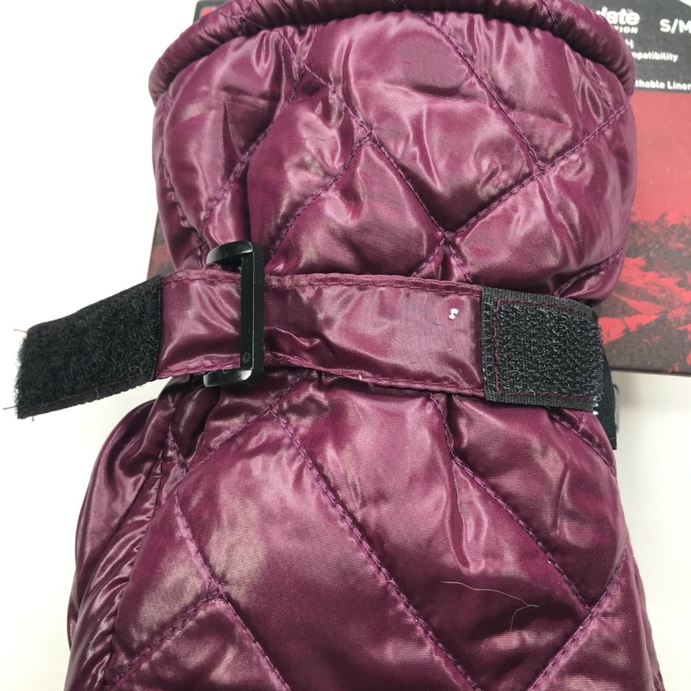 Swiss Tech Quilted Ski Mitten Purple Size Small/Medium New With Tags