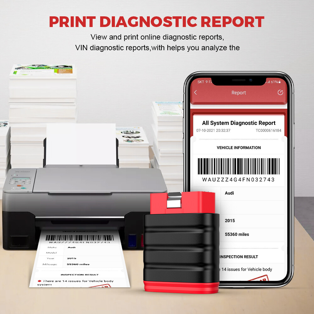 OBD2 Scanner Bluetooth Wireless OBDII Full Systems Diagnostic Tool ABS EPB OIL