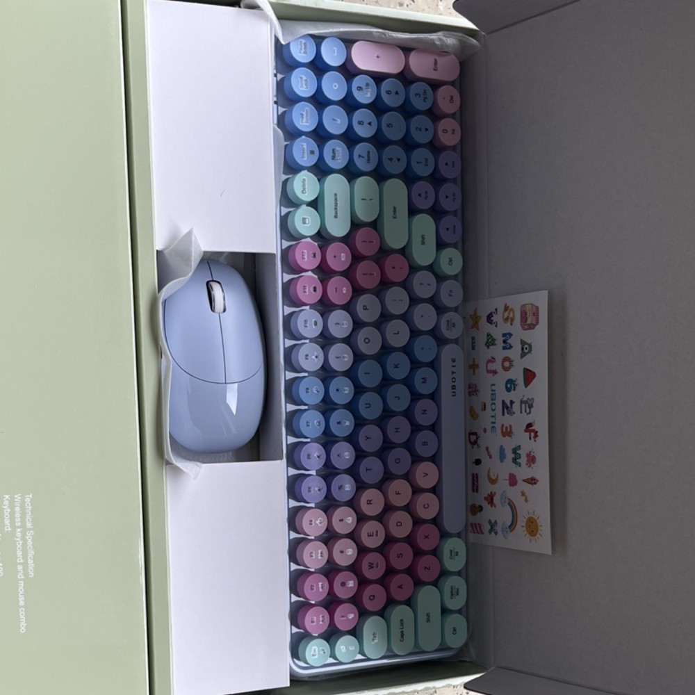UBOTIE Keyboard Boxed Rainbow Design