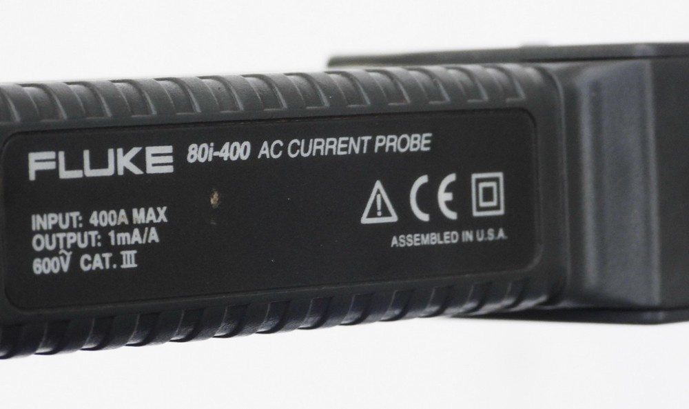 FLUKE 80i-400 AC CURRENT CLAMP PROBE ACCESSORY 400A 1MA/A 660 VOLTS