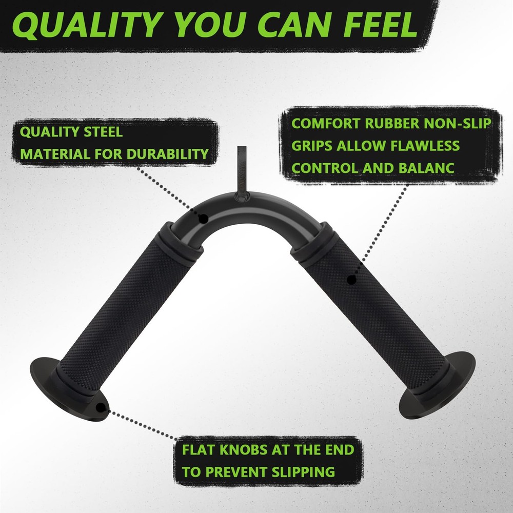 Howffite V Bar Cable Attachment Tricep Press Push Handle LAT Pull Down Attach...