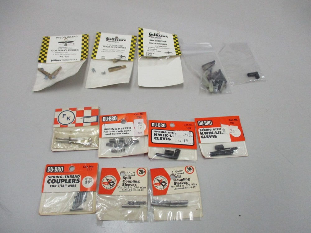 Sullivan & Du- Bro Misc Hardware For RC Airplanes NOS