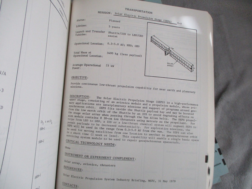 NASA/MSFC PRE-SHUTTLE SPACE SYSTEMS TECHNOLOGY MODEL COMPLETE 3 VOLUME SET -1980