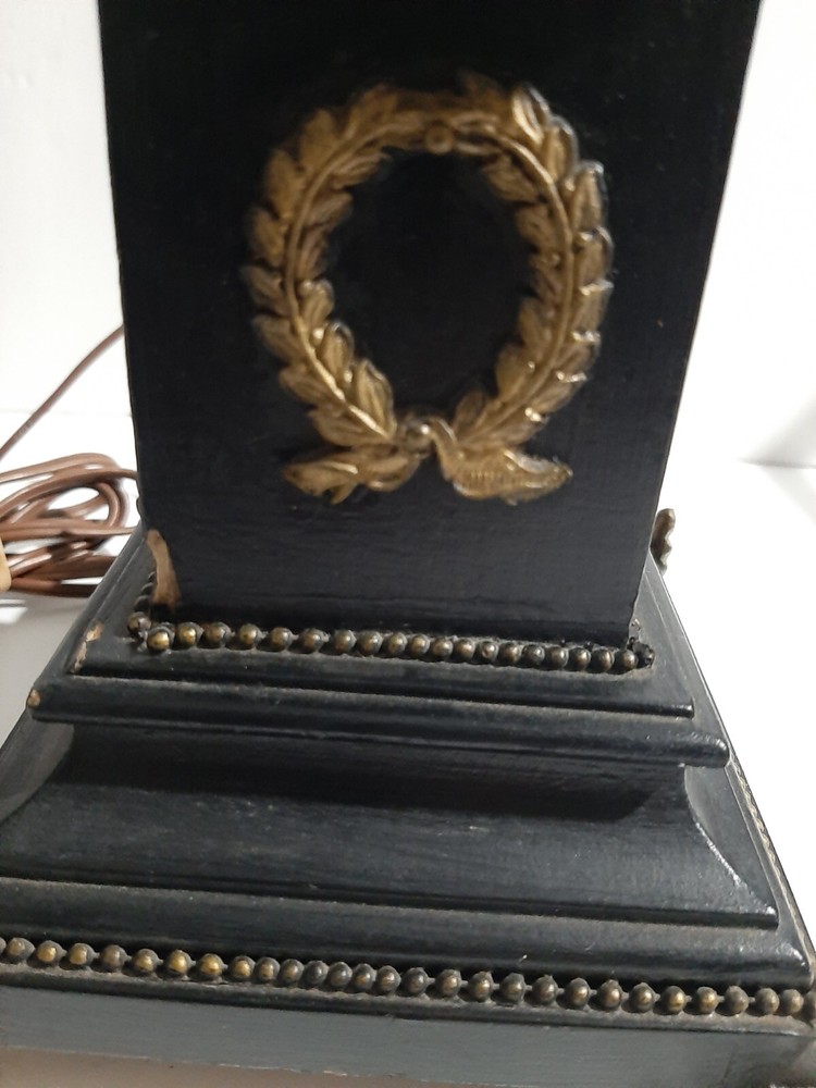 Antique Brass Column Table Lamp