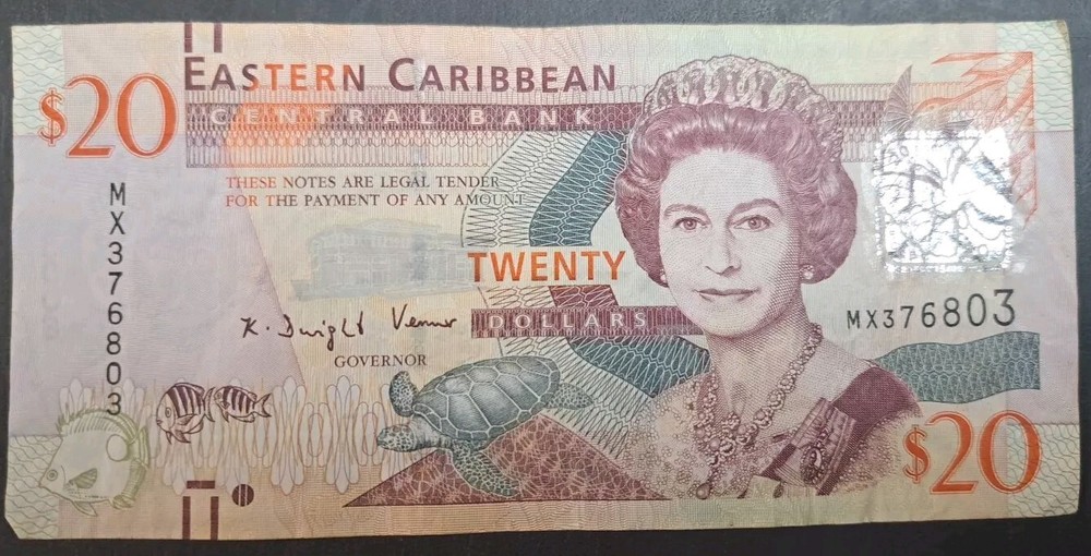 (2012) Eastern Caribbean 20 Dollars P53a MX376803