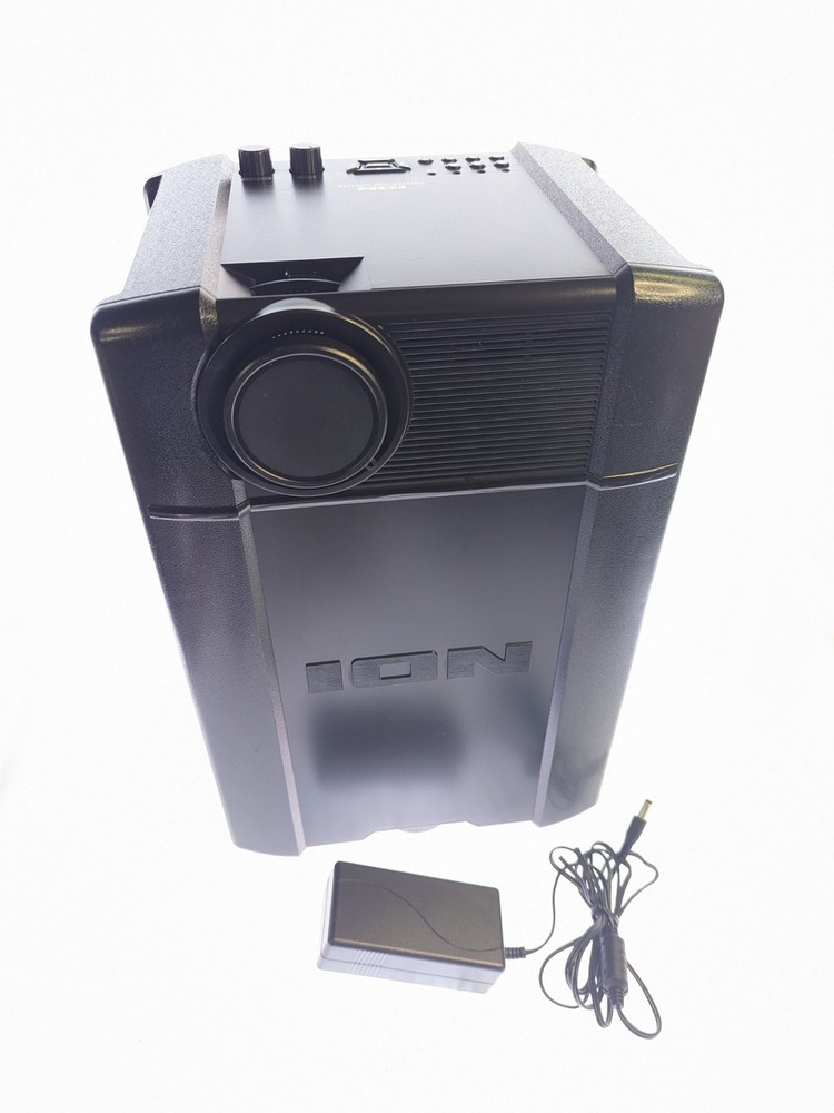 ION Audio Projector Plus LED Projector Speaker - Black (SPEAKER & POWER ADAPTER)