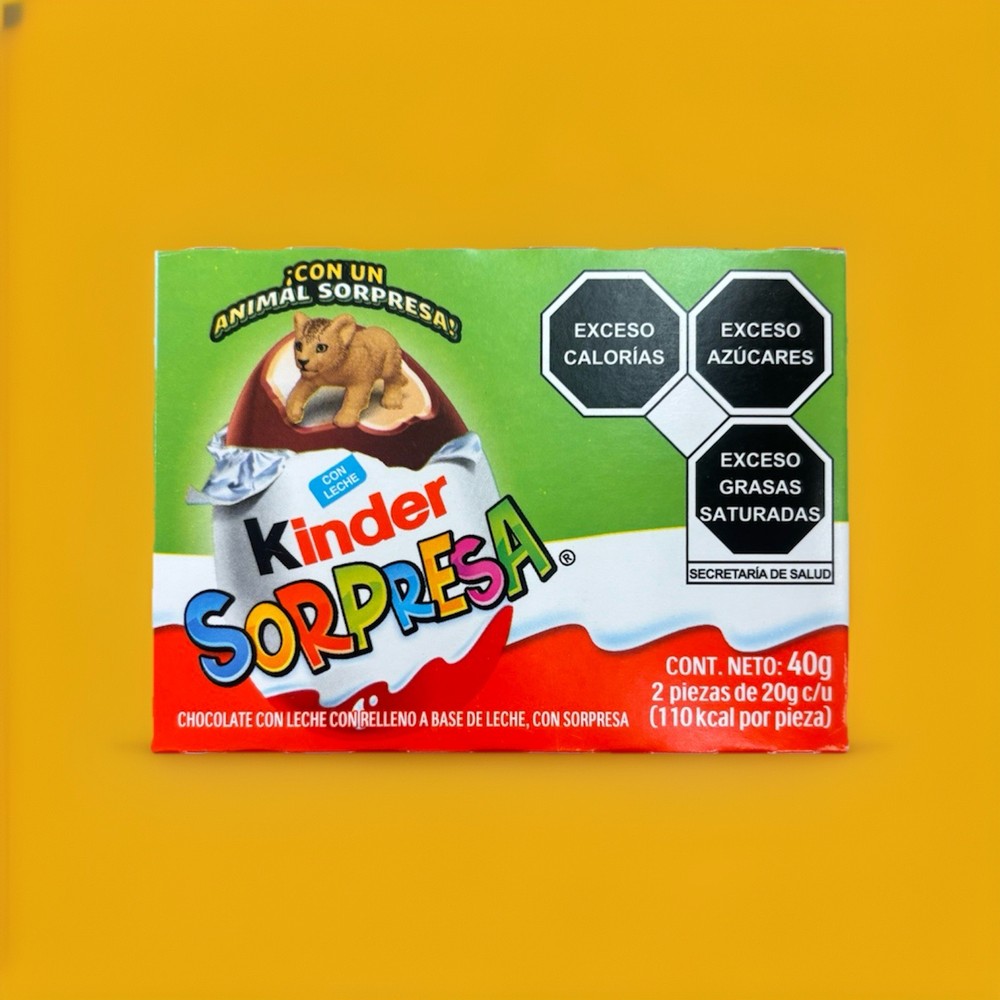 1-Pack Kinder Surprise Chocolate Eggs (2pc Boxes) (20g Eggs) (Animal Kingdom)