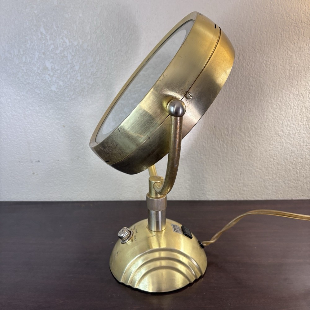 Conair Illuminated Brushed Brass 5X/1X Magnification Mirror 9” Model BE6BFV