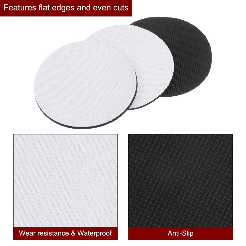 30pcs Sublimation Coasters Blanks Round Shape