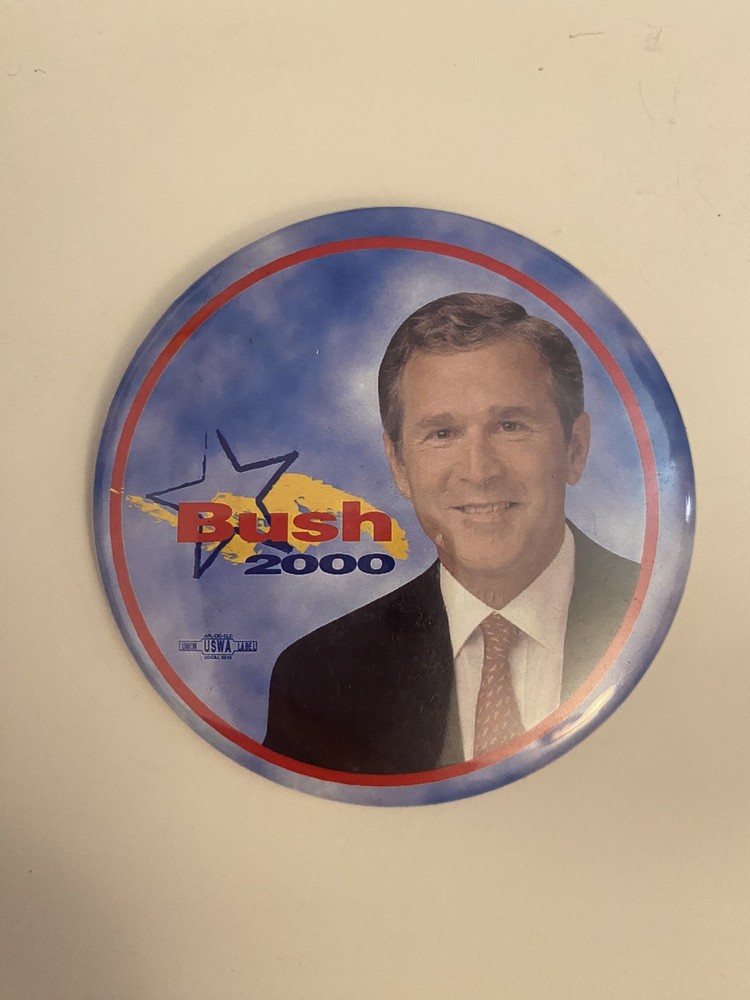 Bush 2000 Campaign Pin Back Button P64