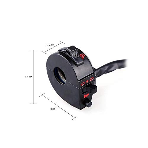 Motorcycle Handlebar Switch, 12V DC Universal 7/8" Left Side Motorcycle