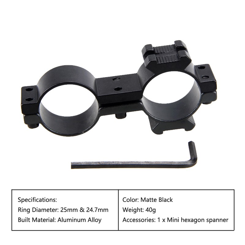 Powerful LED Flashlight Hunting Light Night Torch Scope Mount w/ Side 20mm Rail