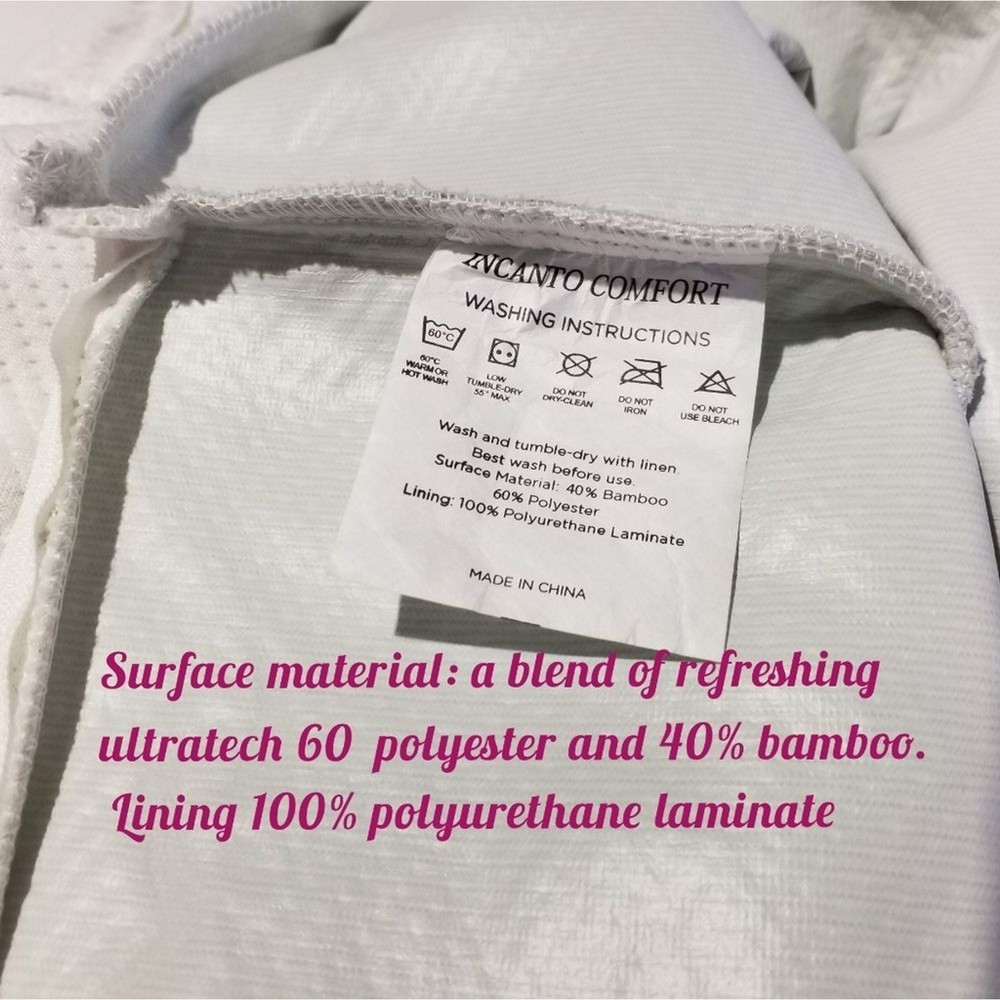 Twin Size Waterproof Bamboo Mattress Protector With Pillowcase Protector Set