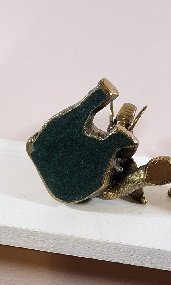 Vintage Elephant Bookends Gold Tone