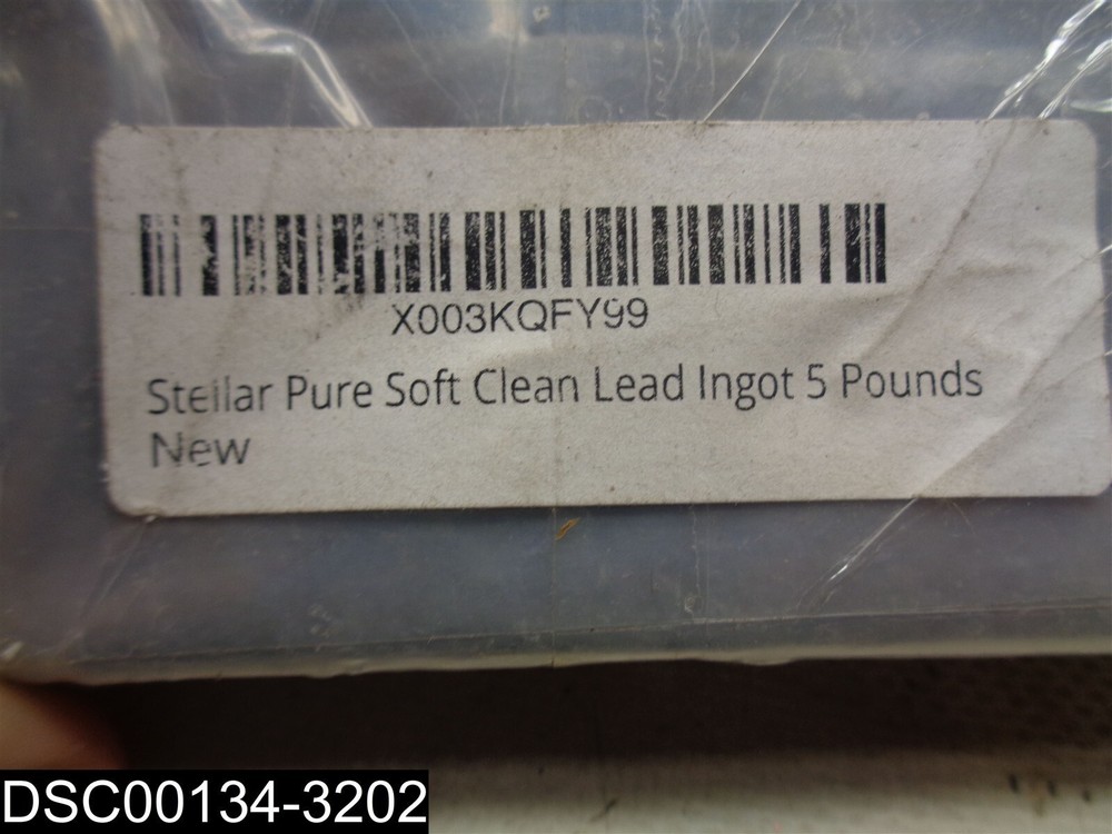 5 Pound Stellar Pure Soft Clean Lead Ingot