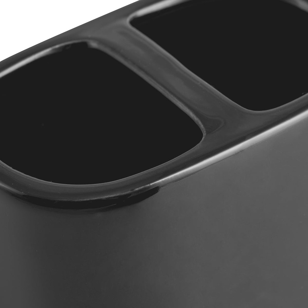 Mainstays Basic Ceramic Toothbrush Holder Rich Black