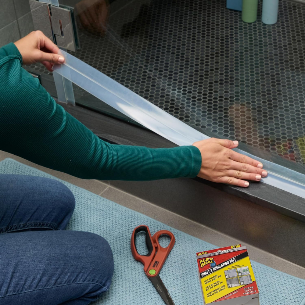 Flex Seal Draft and Insulation Sealing Tape, Flexible, Rubberized, Weatherproof