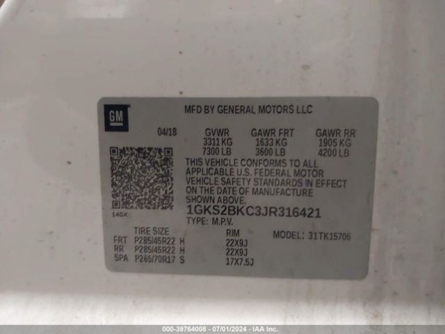 YUKON 2018 Air Shutter 727549