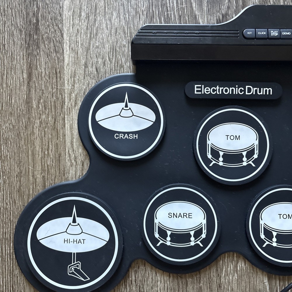 Drum Set Practice Pad Electronic Drum Pad With Pedals - Tested Works