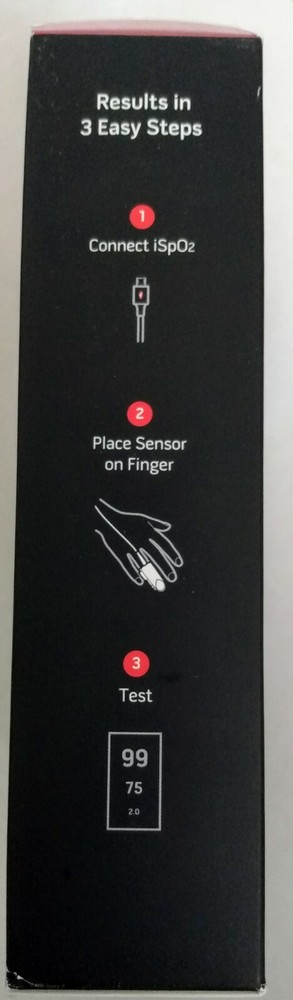 iSpO2 Pulse Oximeter w Lightning Connector for Android Device - Large Sensor