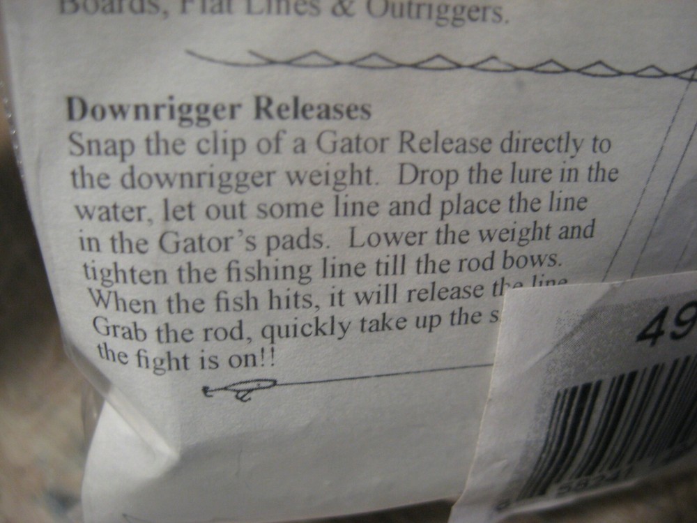 Downriggers Gator Release Light 4948-1 Outrigger & Planer Board Combo Release