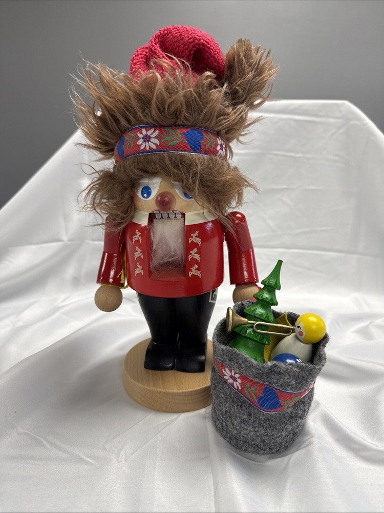 Steinbach Nutcracker Santa With Toy Bag Stars On Hat Made In Germany No Box