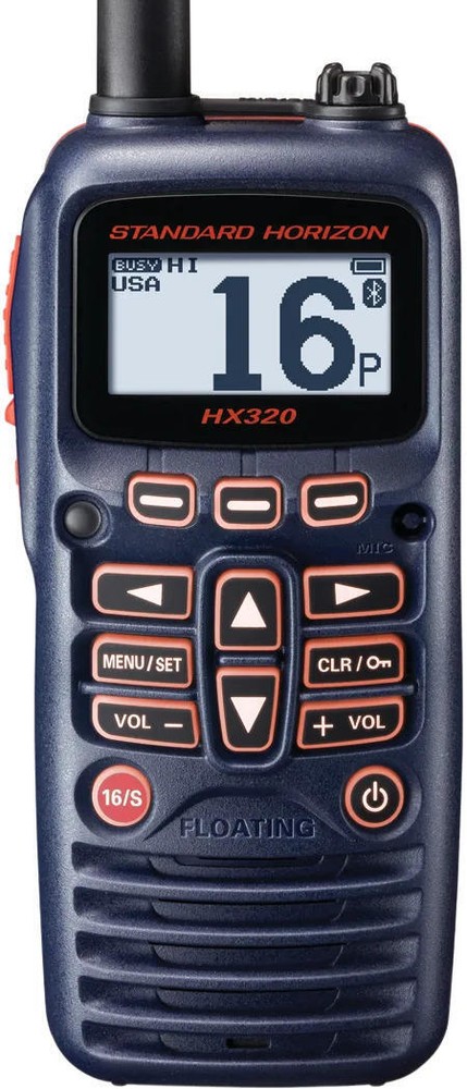 Standard Horizon HX320 Handheld VHF 6W, Bluetooth, USB Charge