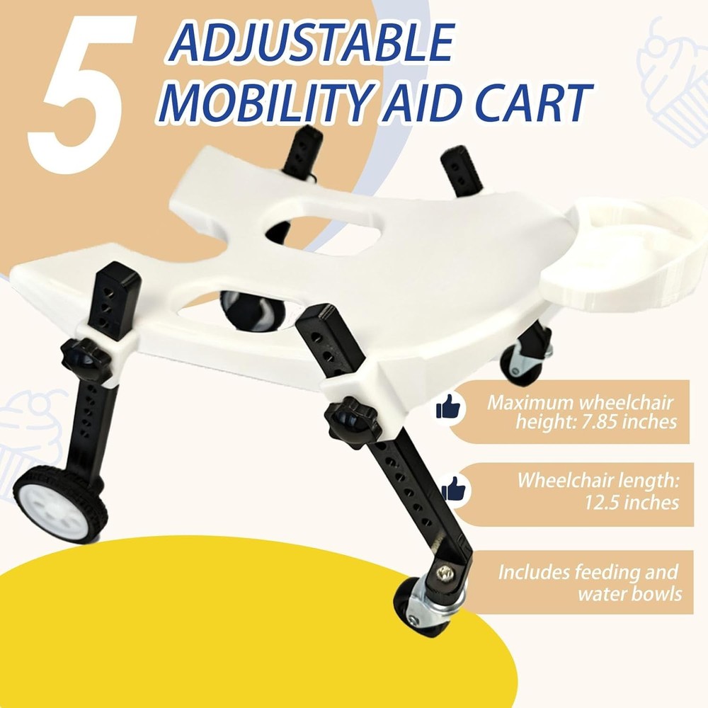 Medium-Scale Pet Chicken Wheelchair Adjustable Mobility Aid Cart