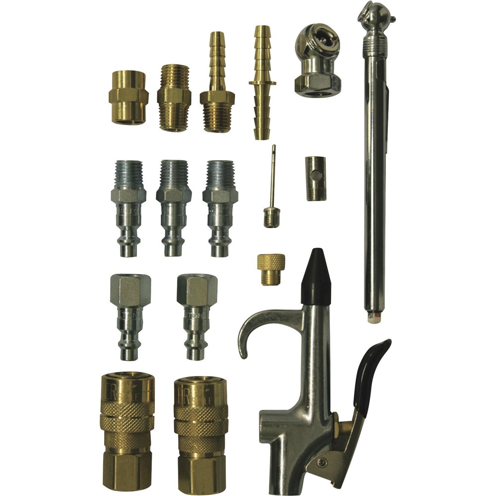 Milton Air Compressor Tool Attachment Accessory Kit, 1/4in., 16-Pc., Model#