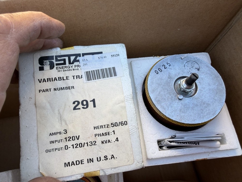 Staco Energy Model: 291 Variable Transformer. New !